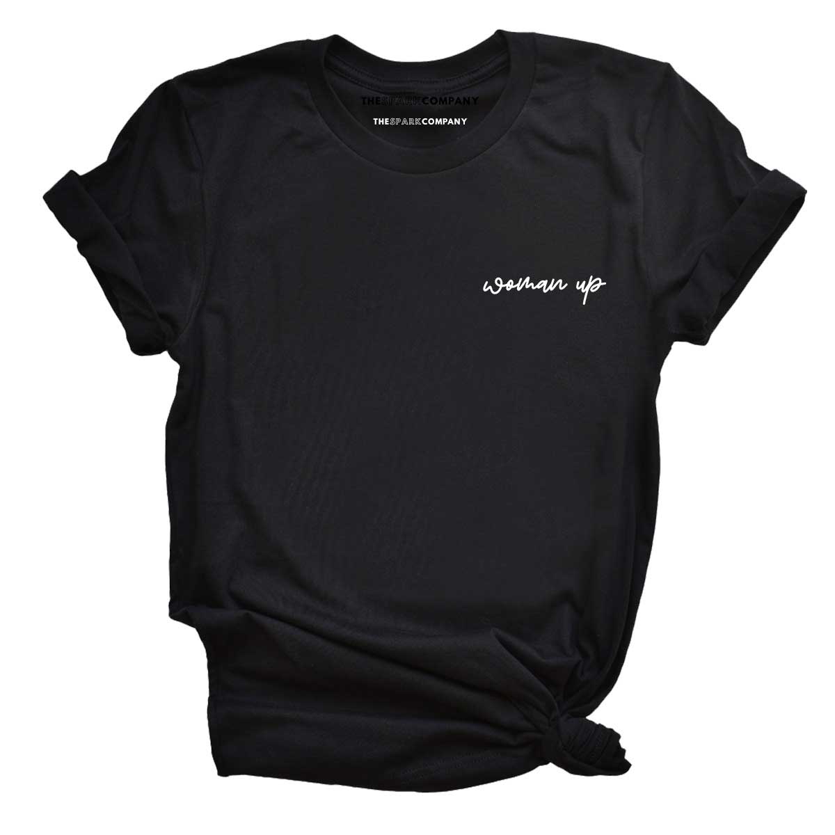 Woman Up Embroidery Detail T-Shirt