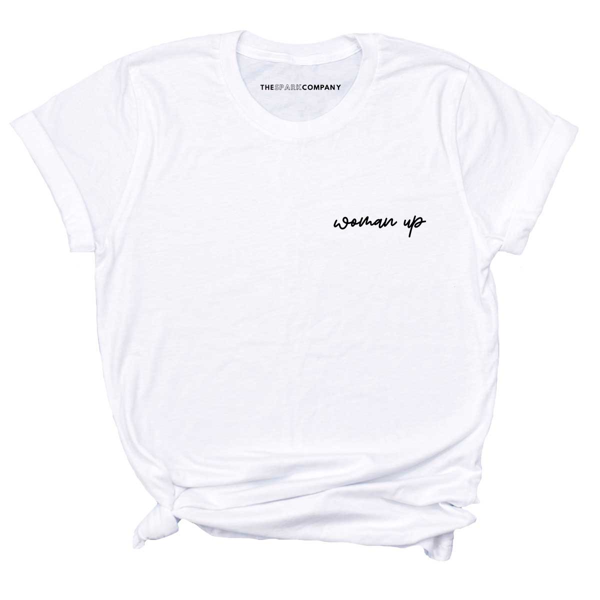 Woman Up Embroidery Detail T-Shirt