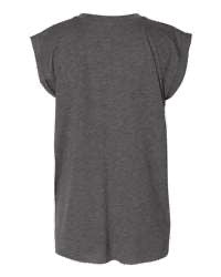 Women's LROC Flowly Rolled Cuffs Muscle Tee-BELLA + CANVAS