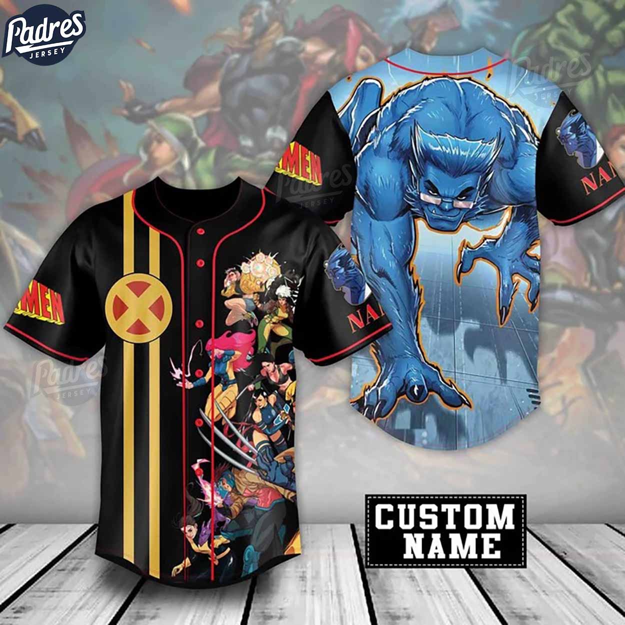X-Men 97 Beast Baseball Jersey - Padres Jersey Oasis: Elevate Your Baseball Style Game