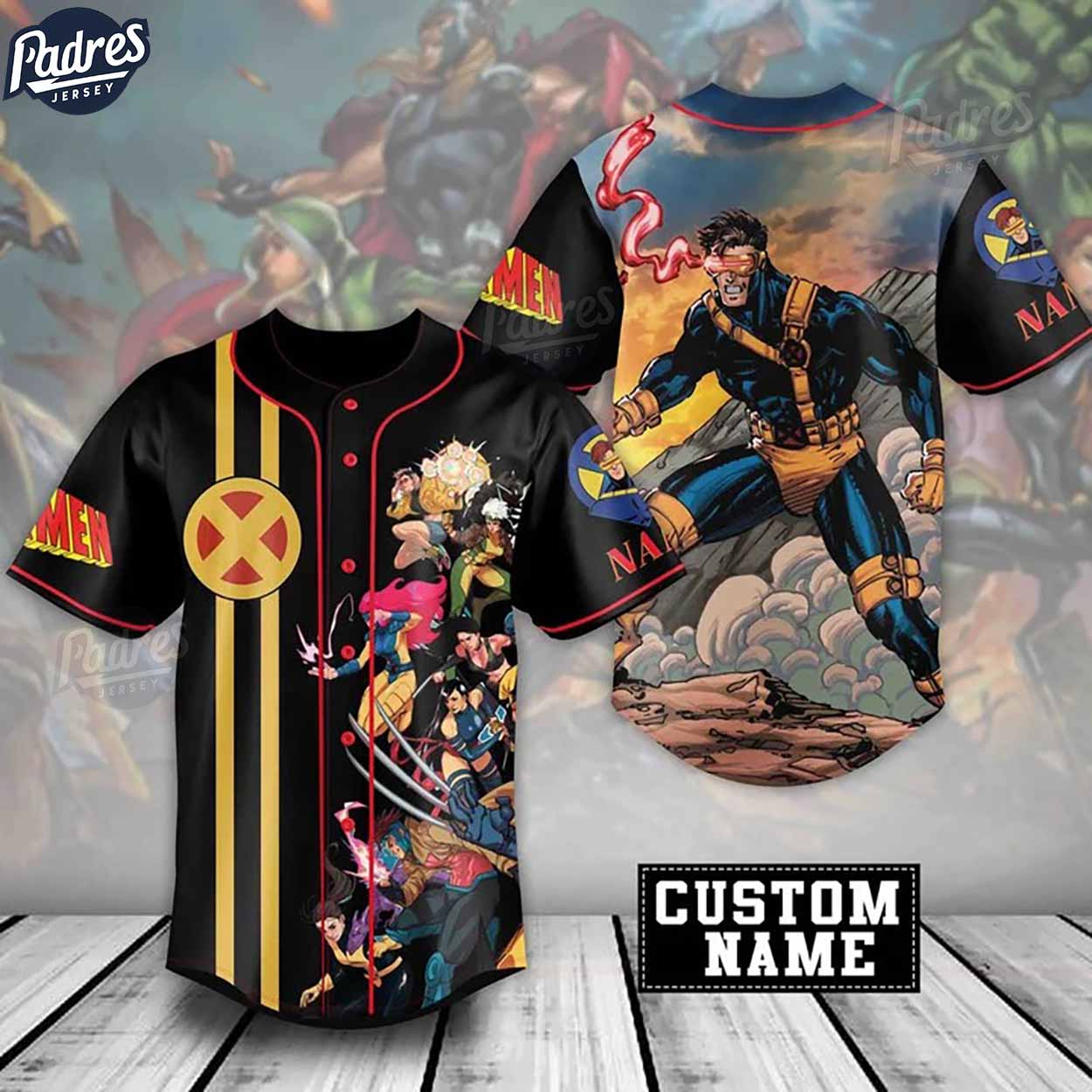 X-Men 97 Cyclops Baseball Jersey Shirt - Padres Jersey Oasis: Elevate Your Baseball Style Game