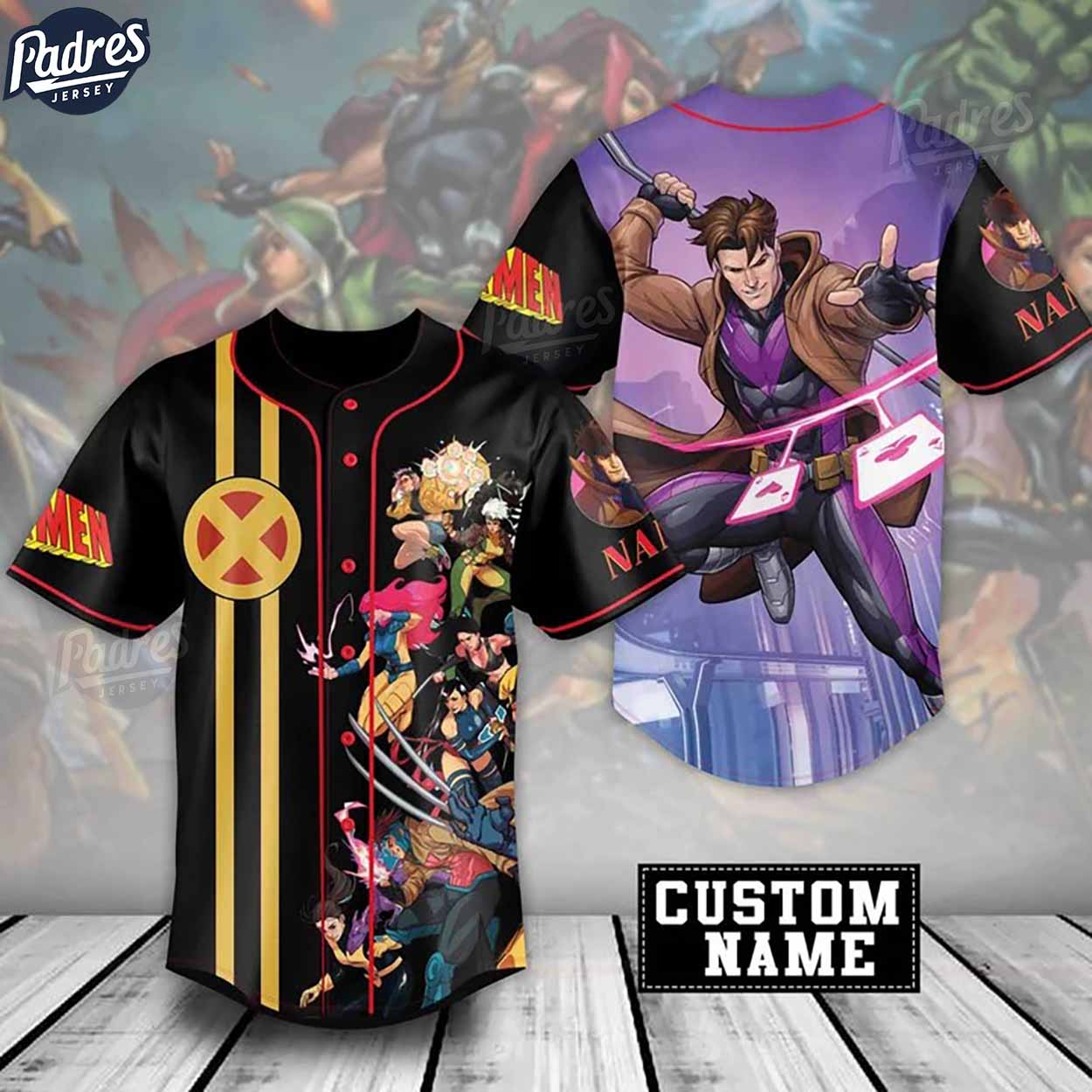 X-Men 97 Gambit Baseball Jersey - Padres Jersey Oasis: Elevate Your Baseball Style Game