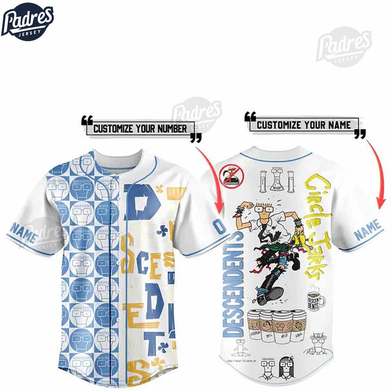 You Got Your Descendents In My Circle Jerks Custom Baseball Jersey - Padres Jersey Oasis: Elevate Your Baseball Style Game