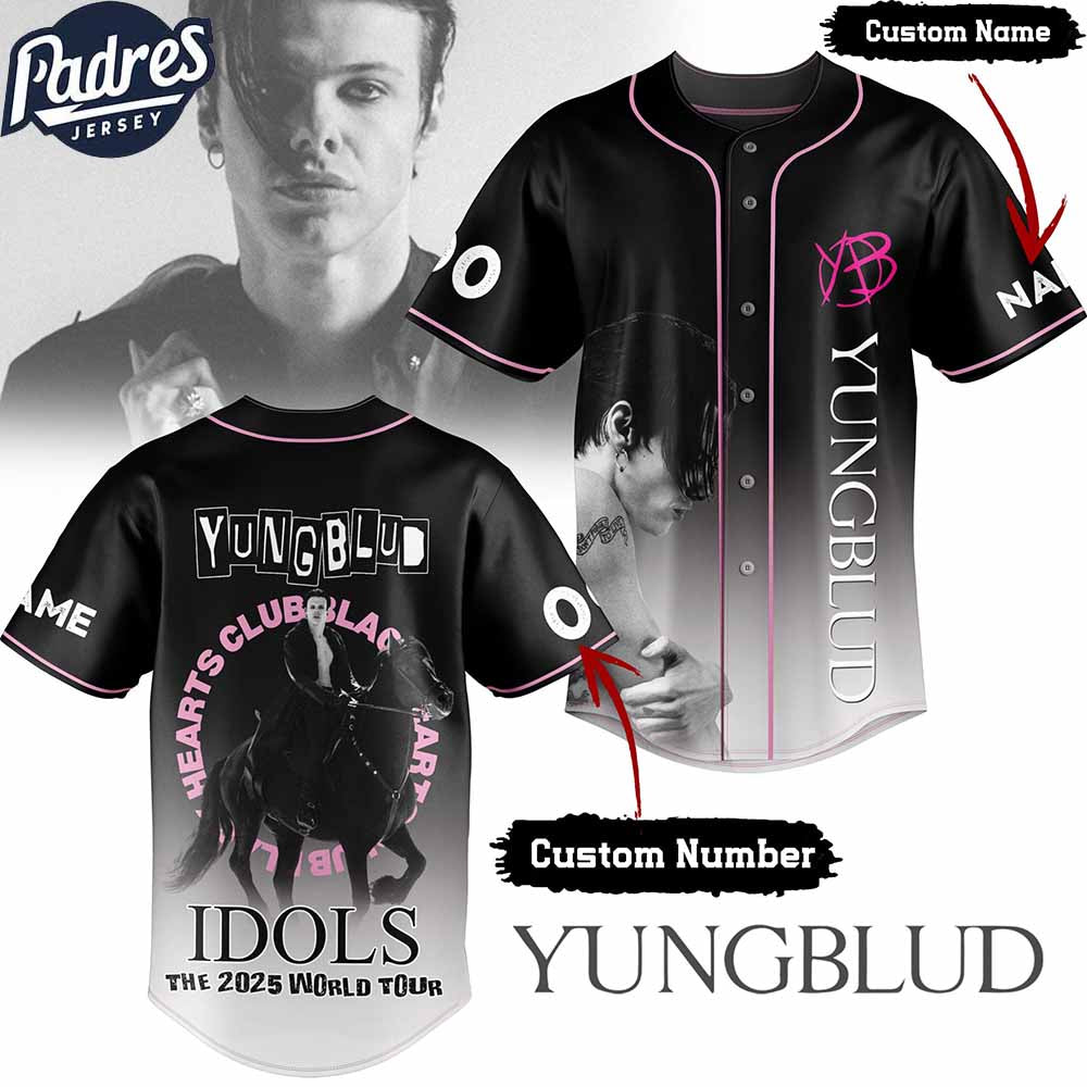 Yungblud Music Custom Baseball Jersey - Padres Jersey Oasis: Elevate Your Baseball Style Game