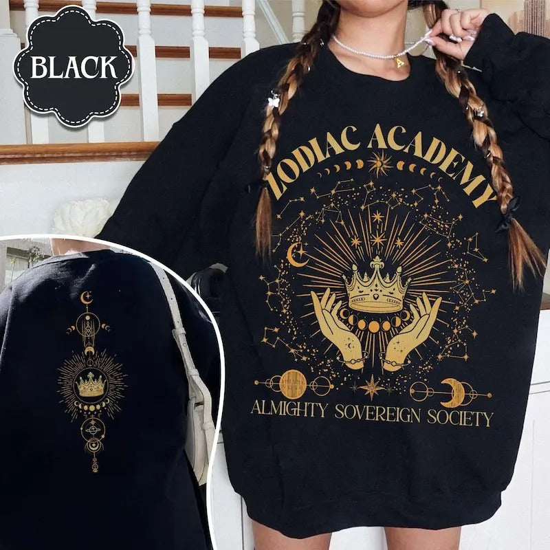 Zodiac Academy Sweatshirt Shirt, Celestial Heirs Band Shirt, Darius Acrux, Vega Twins, Professor Lance Orion, Almighty Sovereign Society