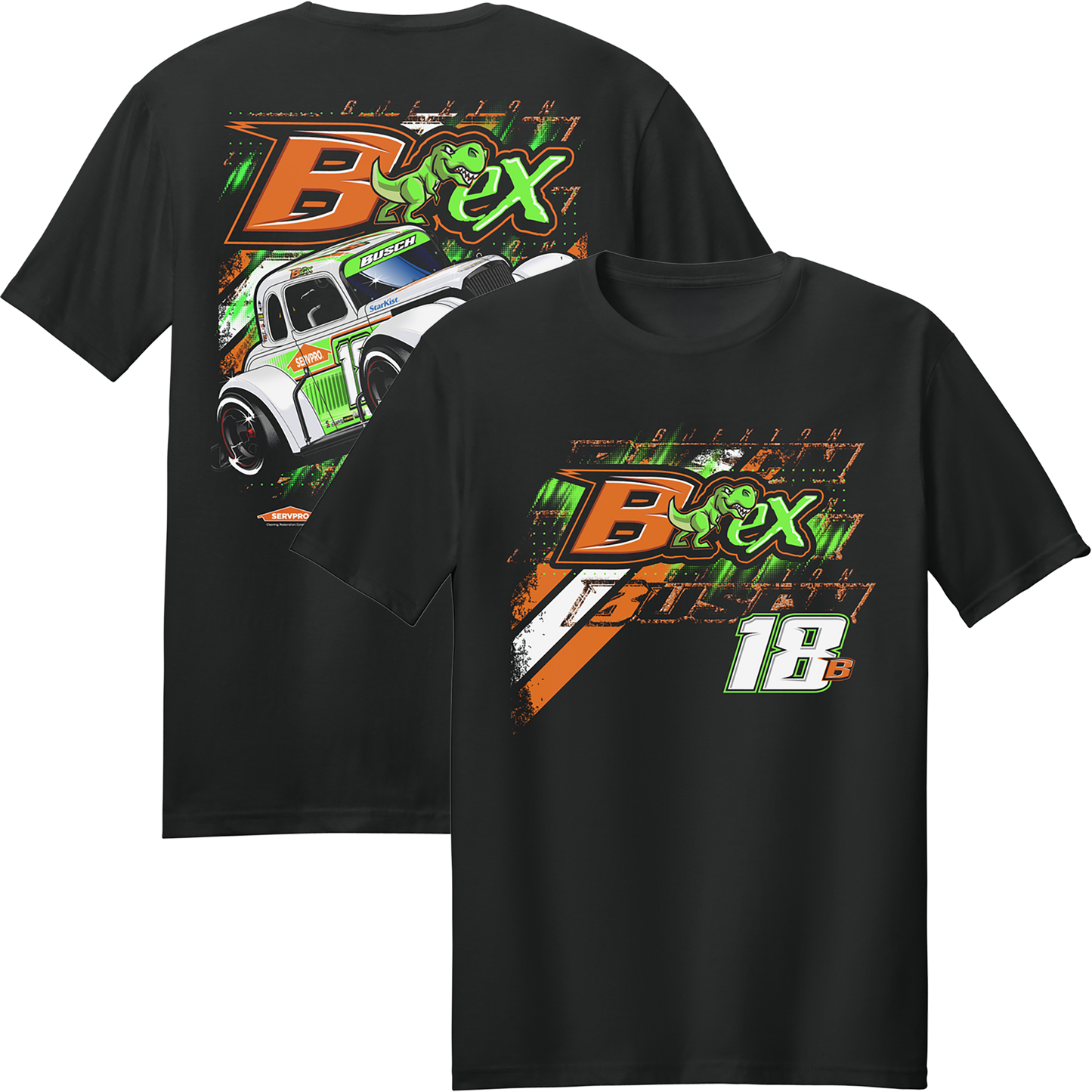 BREXTON BUSCH #18B LEGEND BLACK 2-SPOT TEE