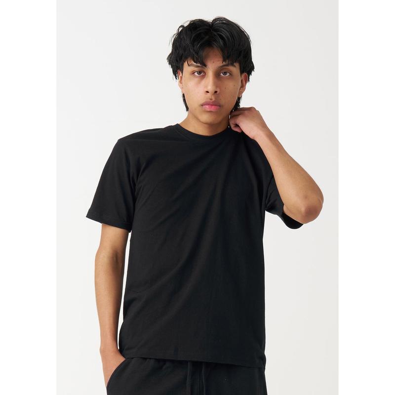 Black Combed Cotton T-Shirt