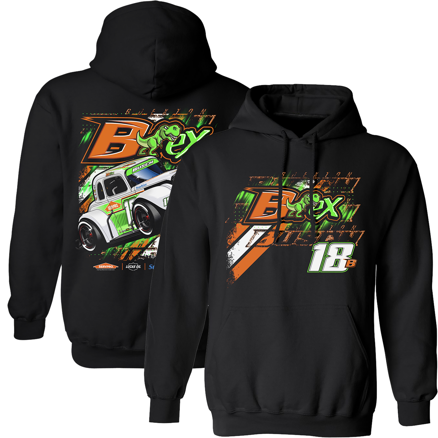 BREXTON BUSCH #18B BLACK LEGEND HOODIE