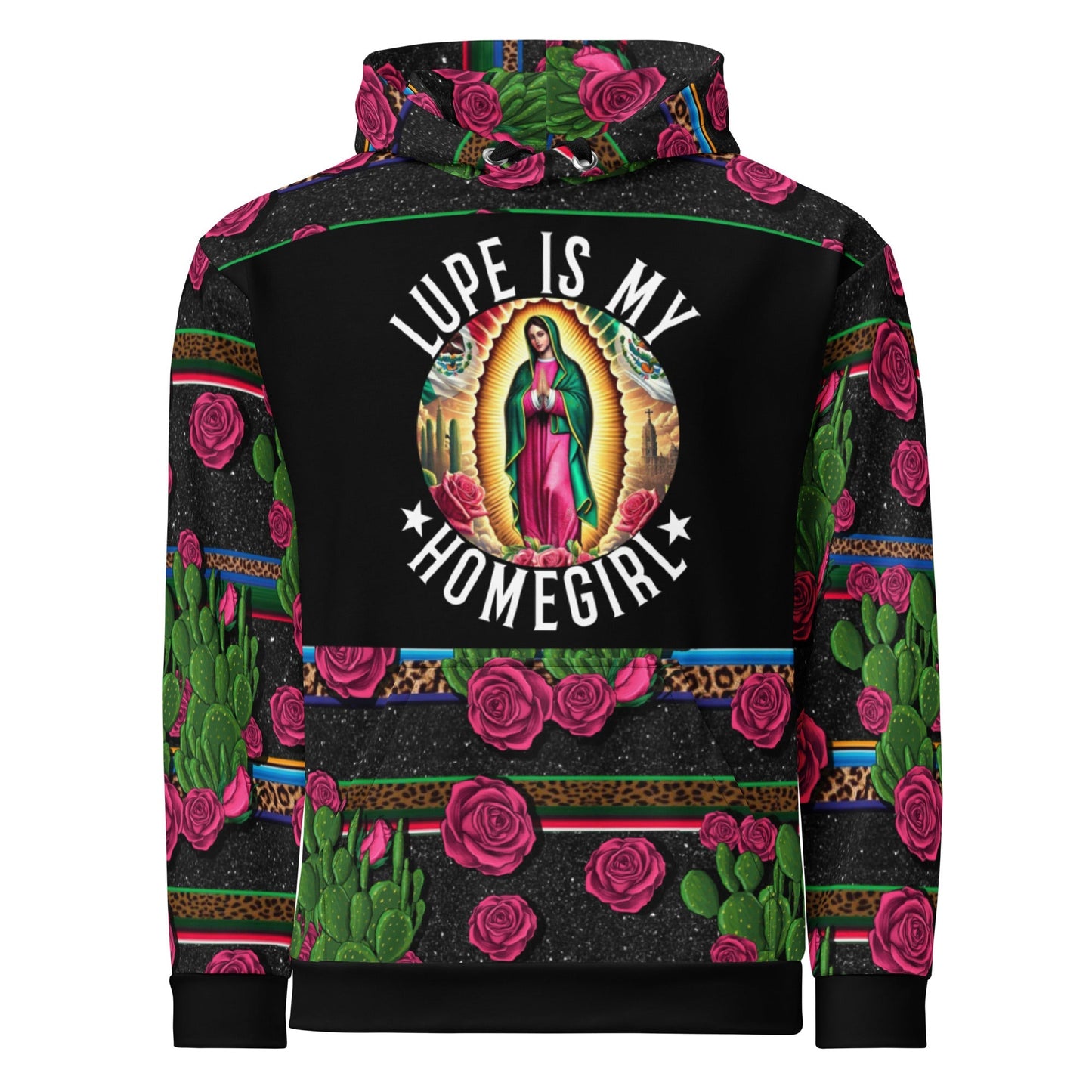 Lupe is My Home Girl Mexico Rose Y Cactus Unisex Hoodie