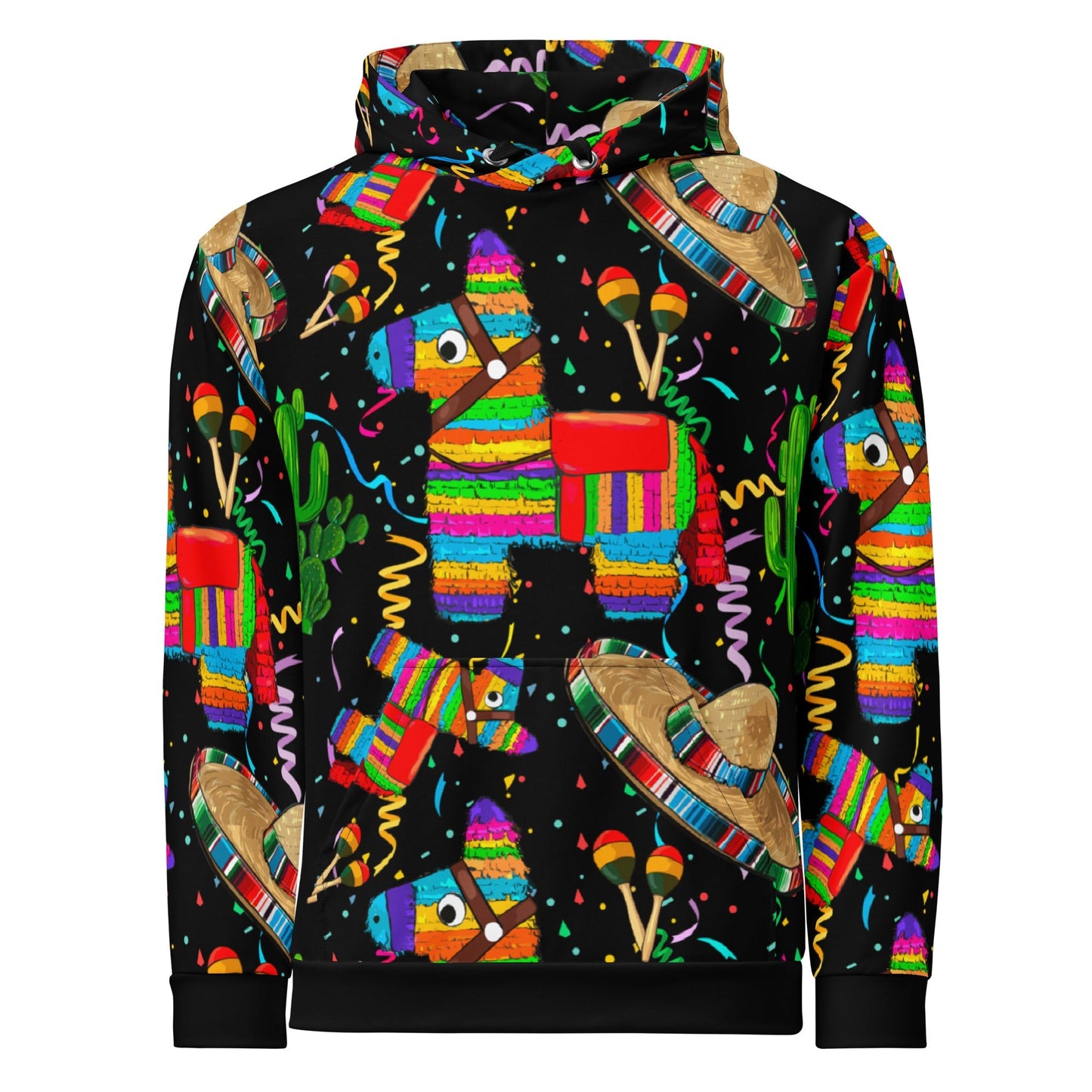 I'd Hit That Pinata Pattern Unisex Hoodie for Latinos