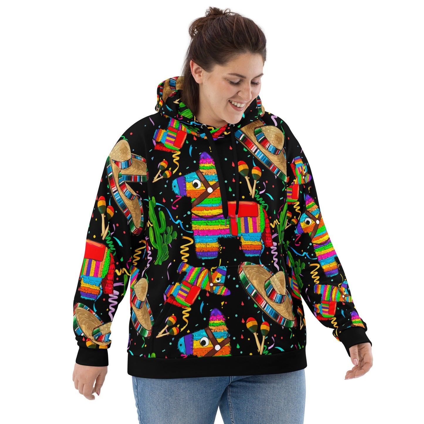 I'd Hit That Pinata Pattern Unisex Hoodie for Latinos