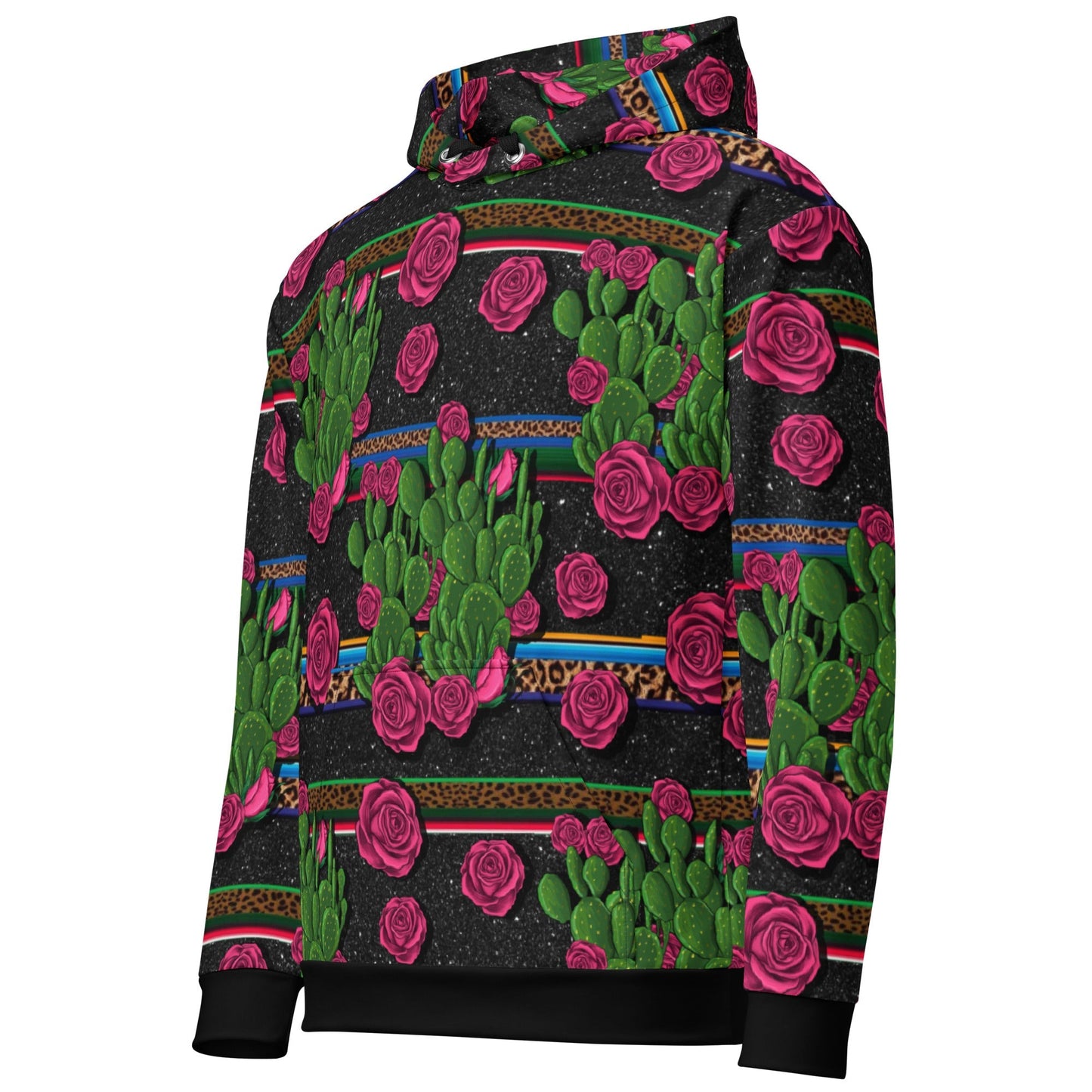 Mexicali Rose Y Cactus Pattern Unisex Hoodie for Latinos