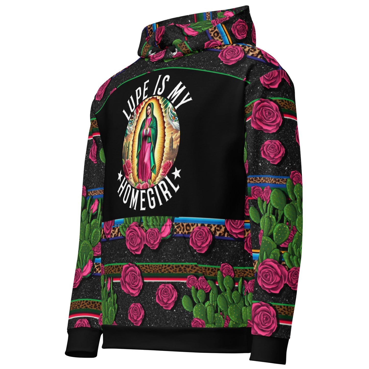 Lupe is My Home Girl Mexico Rose Y Cactus Unisex Hoodie