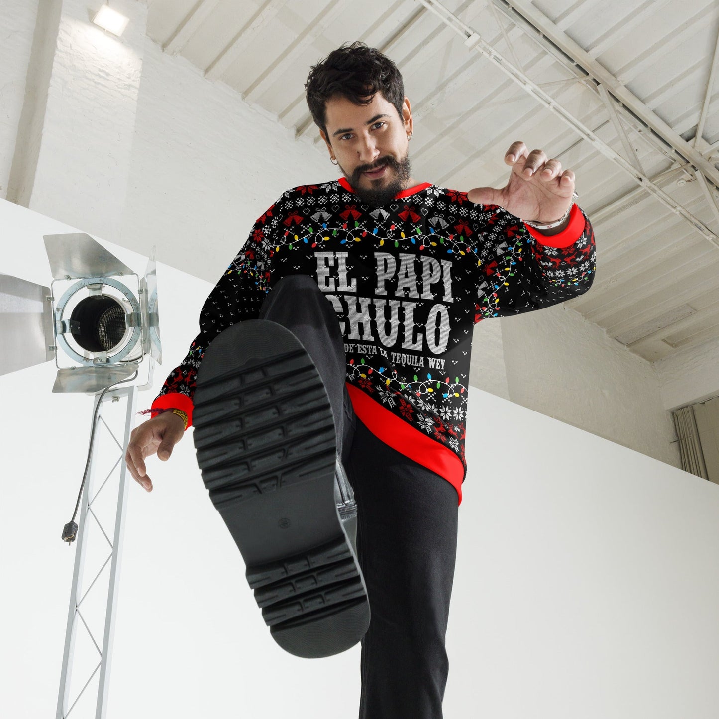 El Papi Chulo Donde Esta La Tequila Wey Ugly Christmas Sweatshirt