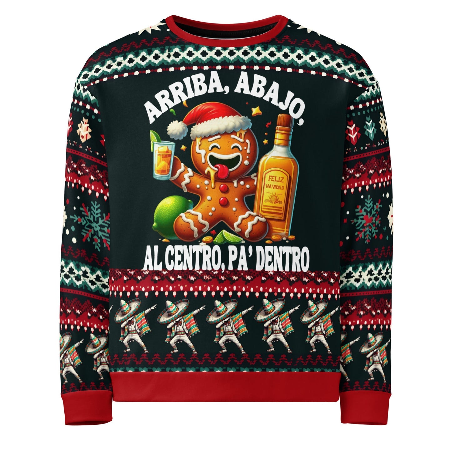 Arriba Abajo Al Centro Pa' Dentro Navidad Sweatshirt for Lations