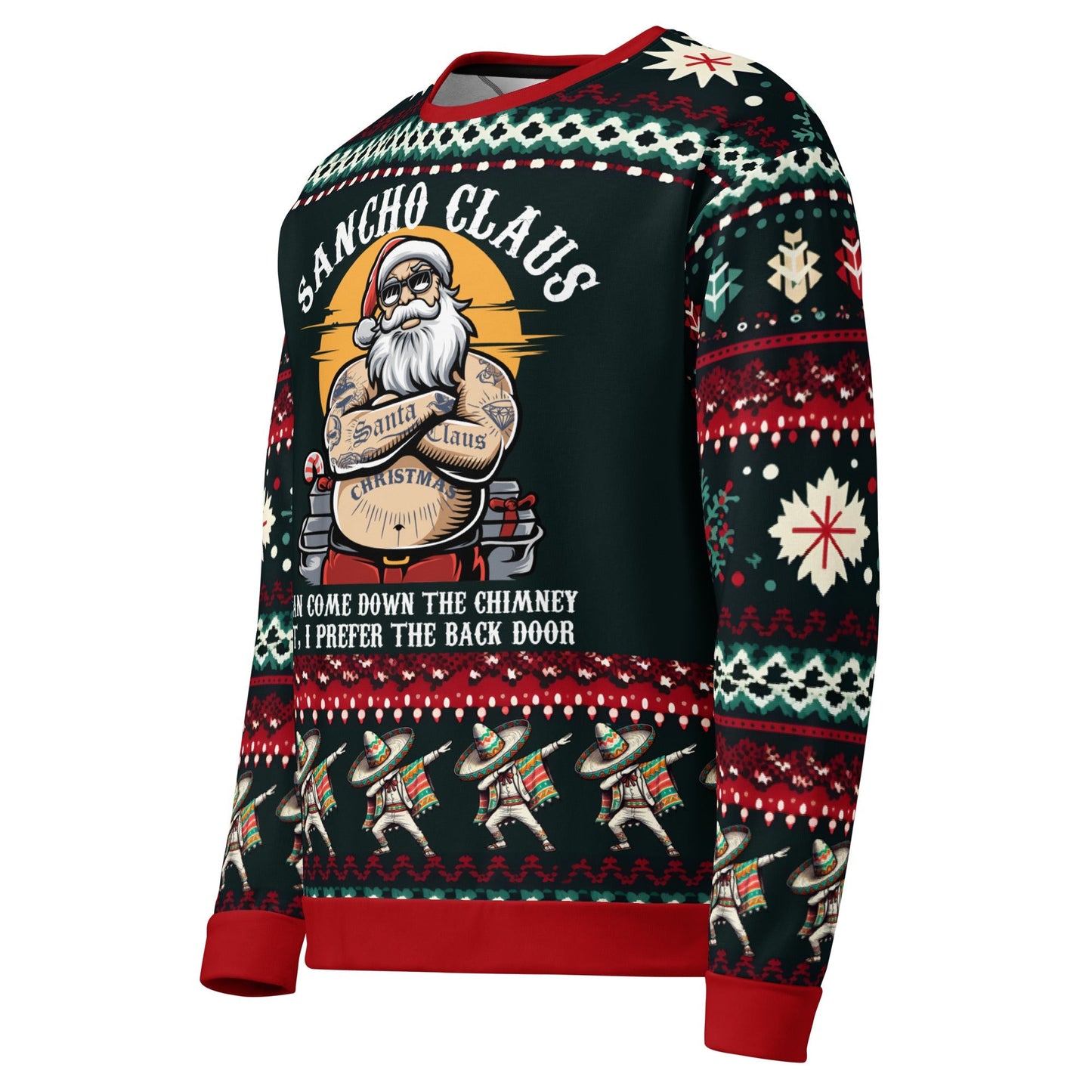 Sancho Claus I Prefer the Back Door Ugly Navidad Sweatshirt