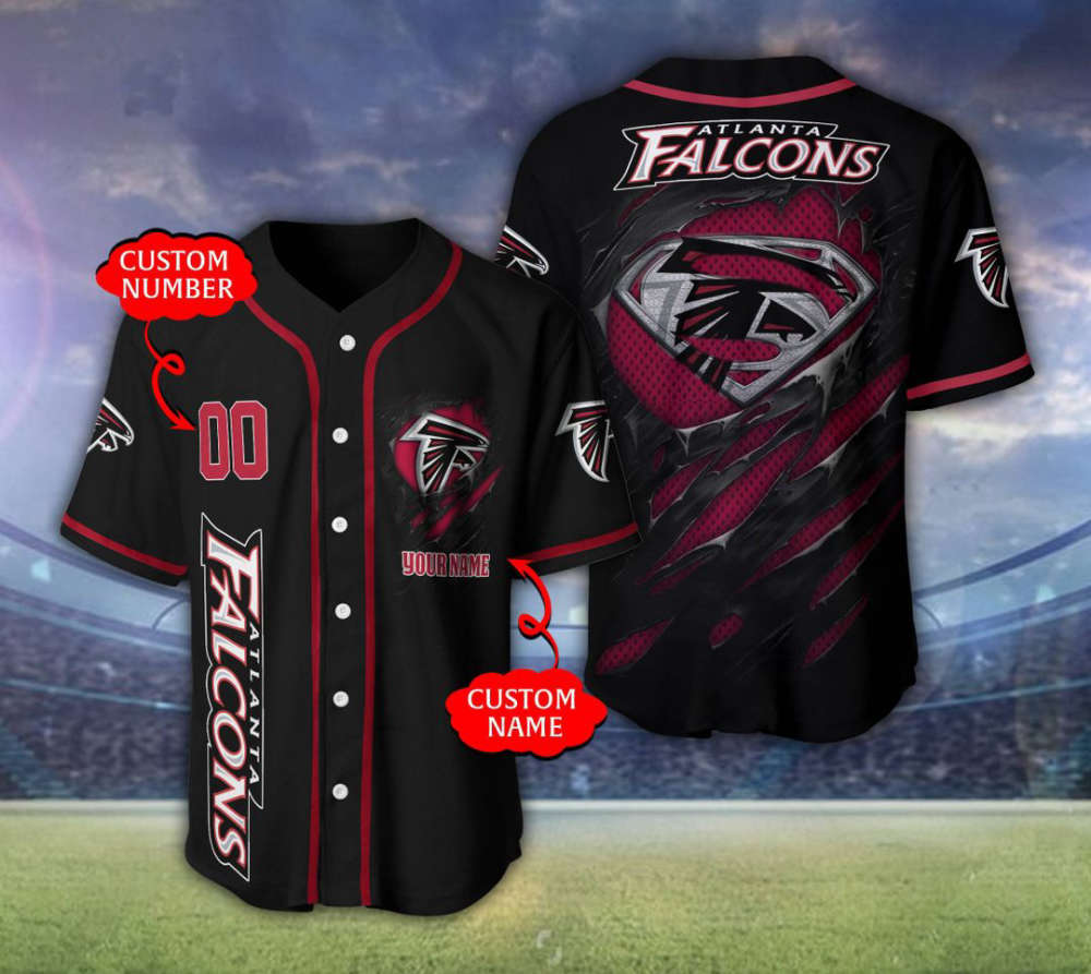Atlanta Falcons Personalized Baseball Jersey Fan Gifts - lylyprint.com