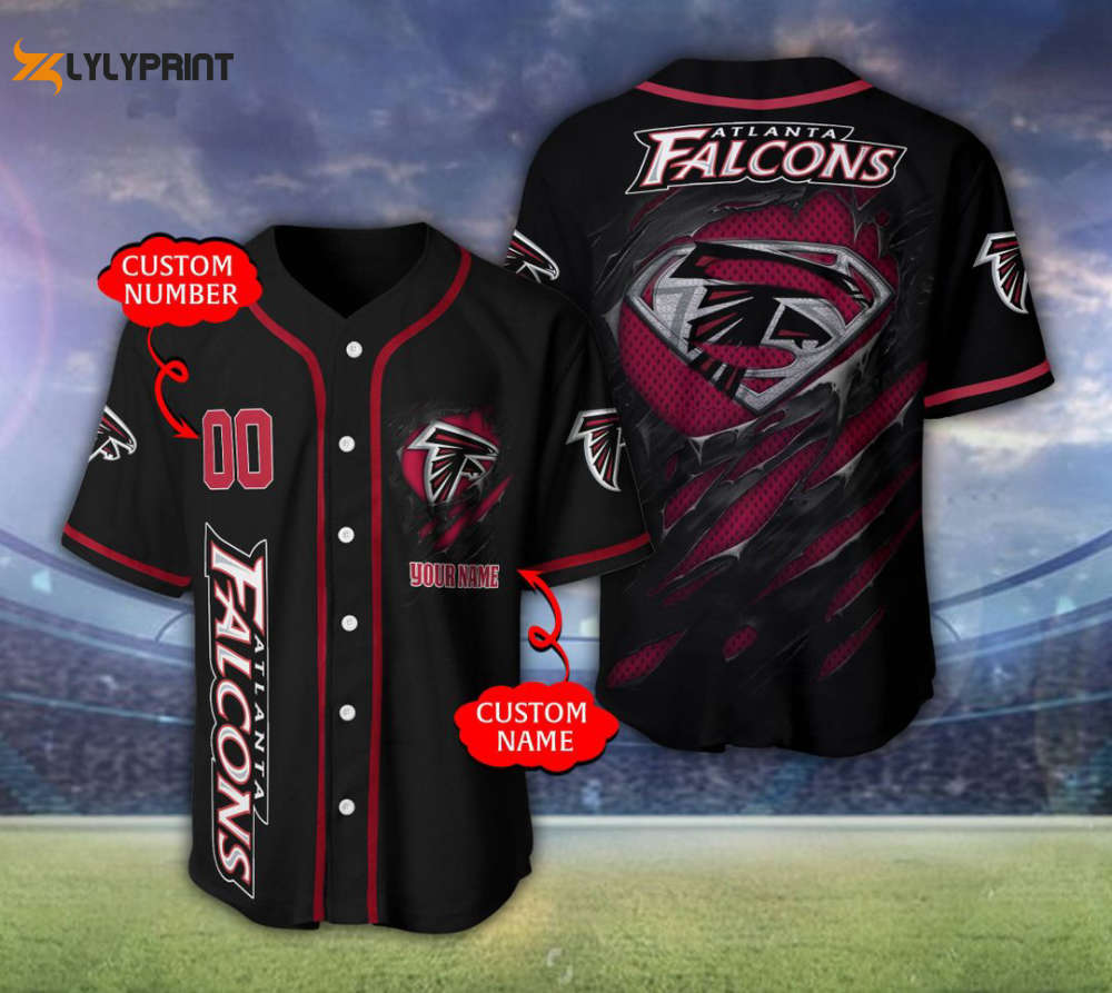 Atlanta Falcons Personalized Baseball Jersey Fan Gifts - lylyprint.com