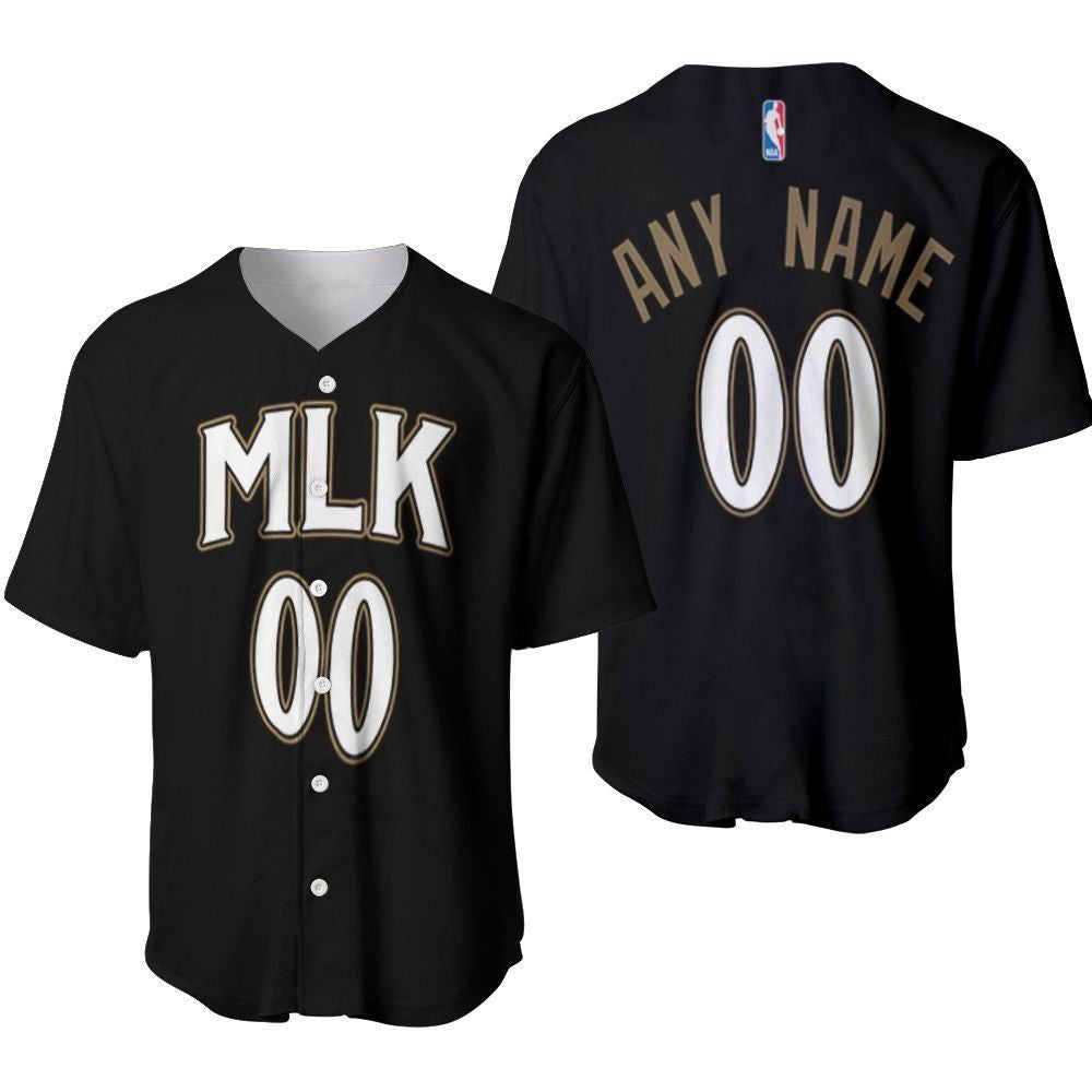 Atlanta Hawks Basketball Black Baseball Jersey Gifts for Fans - lylyprint.com