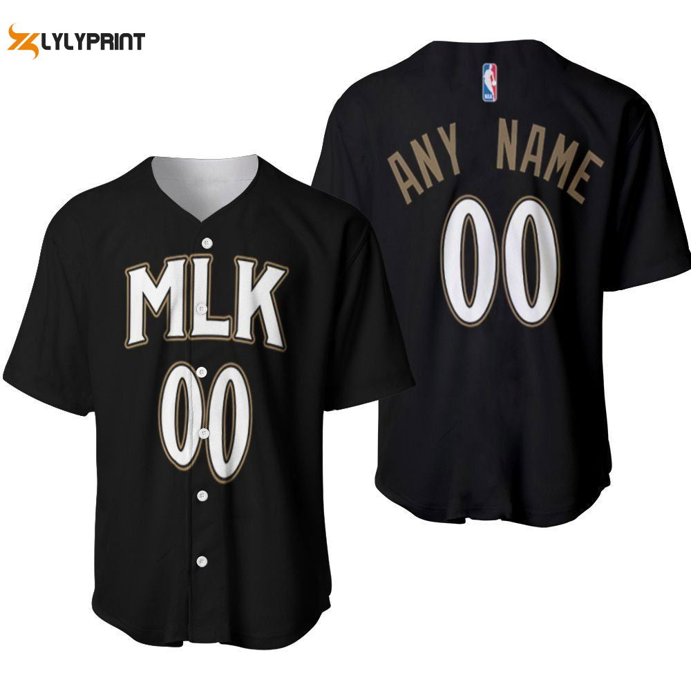 Atlanta Hawks Basketball Black Baseball Jersey Gifts for Fans - lylyprint.com