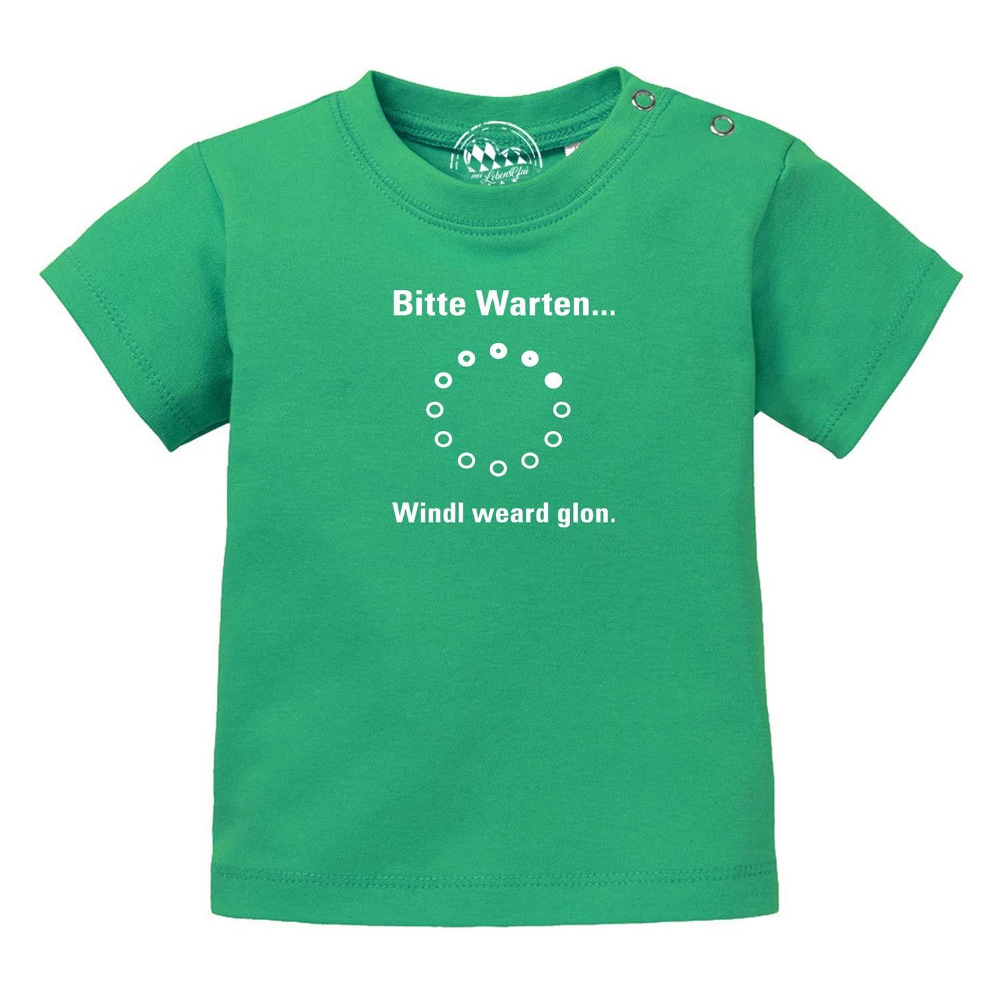 Baby T-Shirt "Bitte wartnÃ¢â‚¬Â¦"