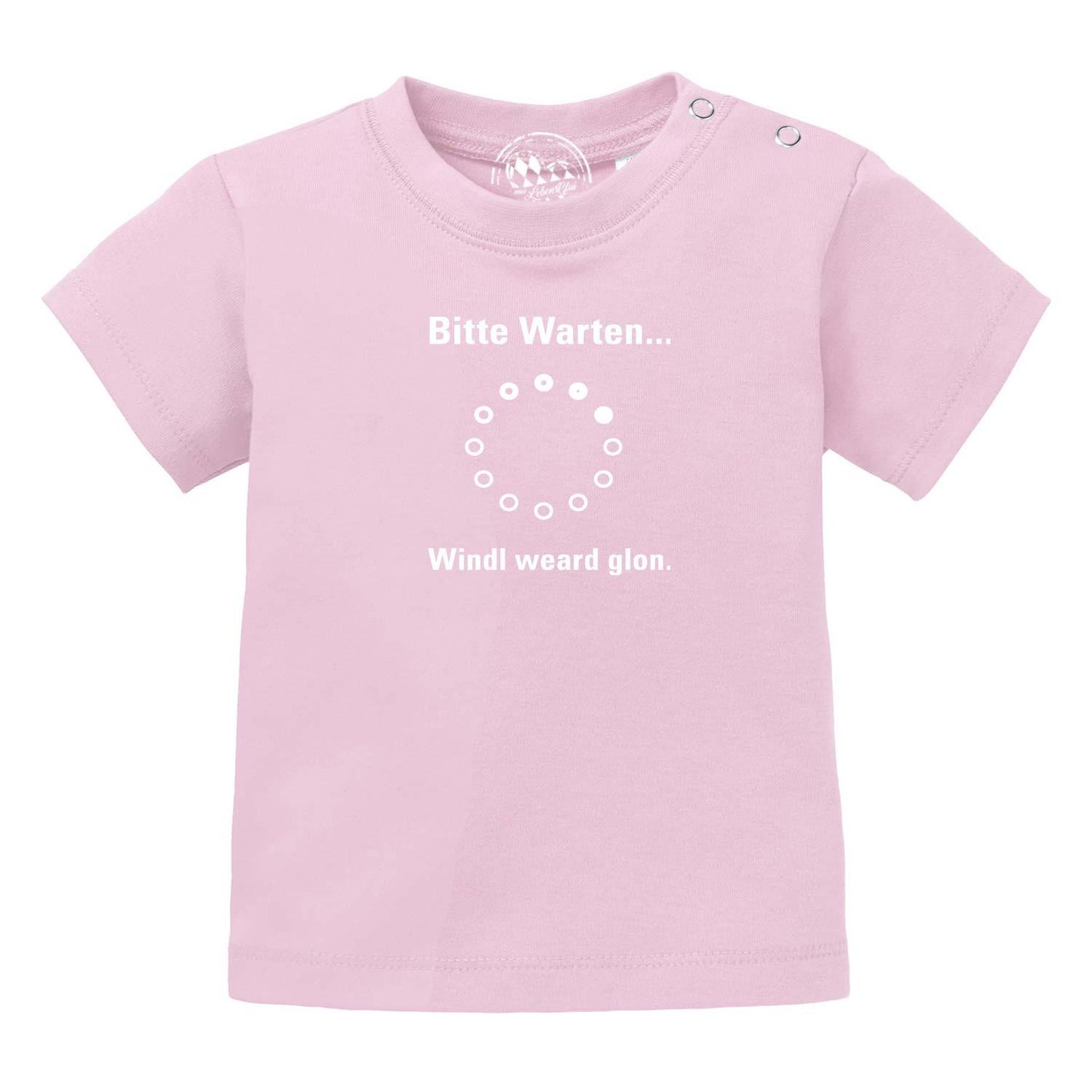 Baby T-Shirt "Bitte wartnÃ¢â‚¬Â¦"