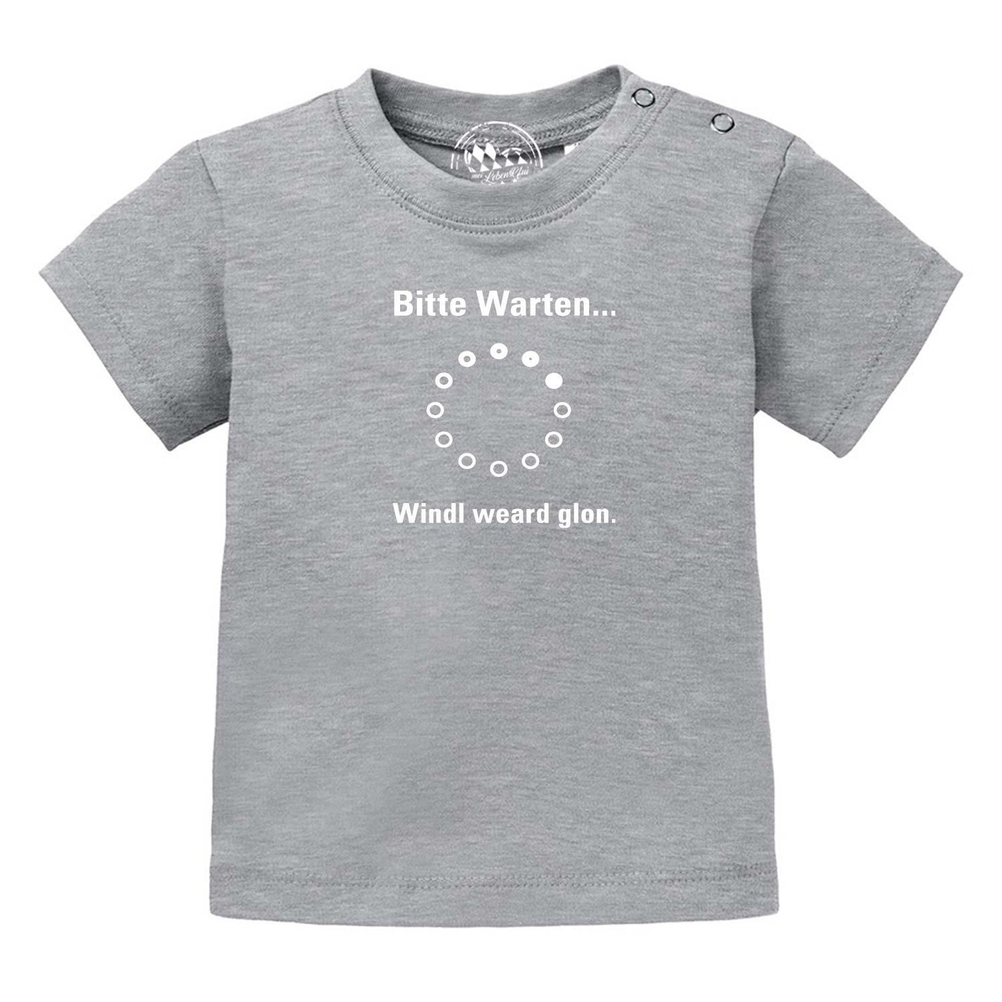 Baby T-Shirt "Bitte wartnÃ¢â‚¬Â¦"
