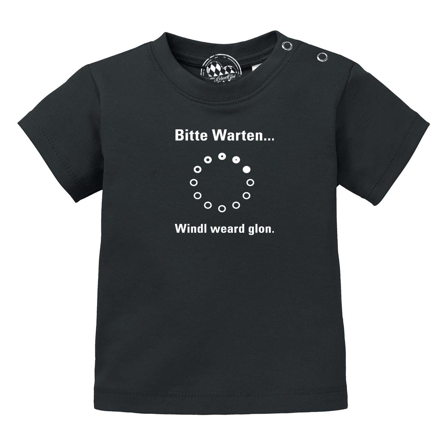 Baby T-Shirt "Bitte wartnÃ¢â‚¬Â¦"