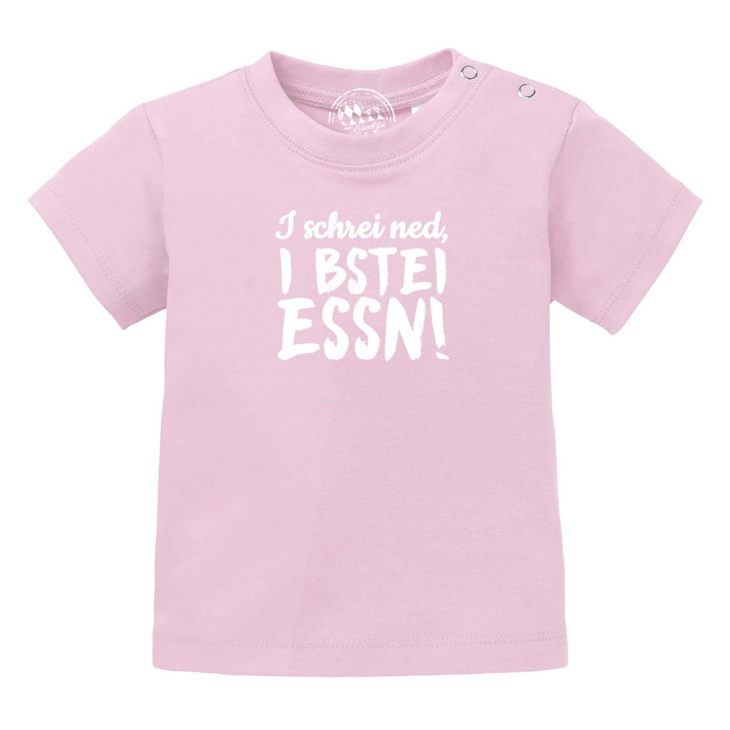 Baby T-Shirt "I bstei EssnÃ¢â‚¬Â¦"