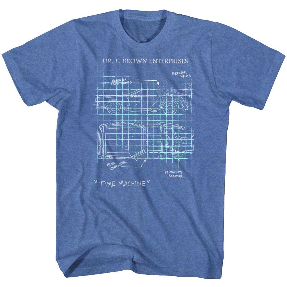 Back To The Future Delorean Schematic T-Shirt