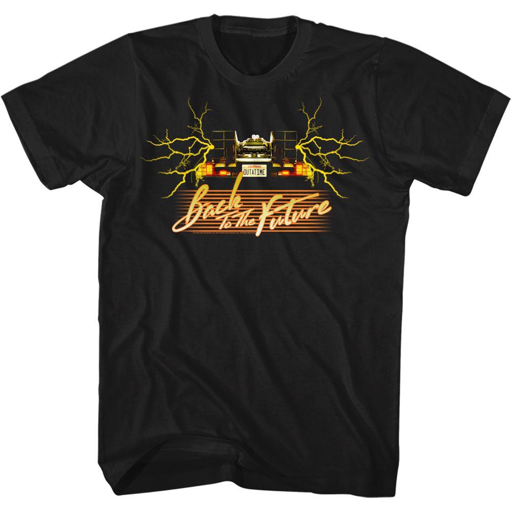 Back To The Future - Yellow Electric Delorean T-Shirt
