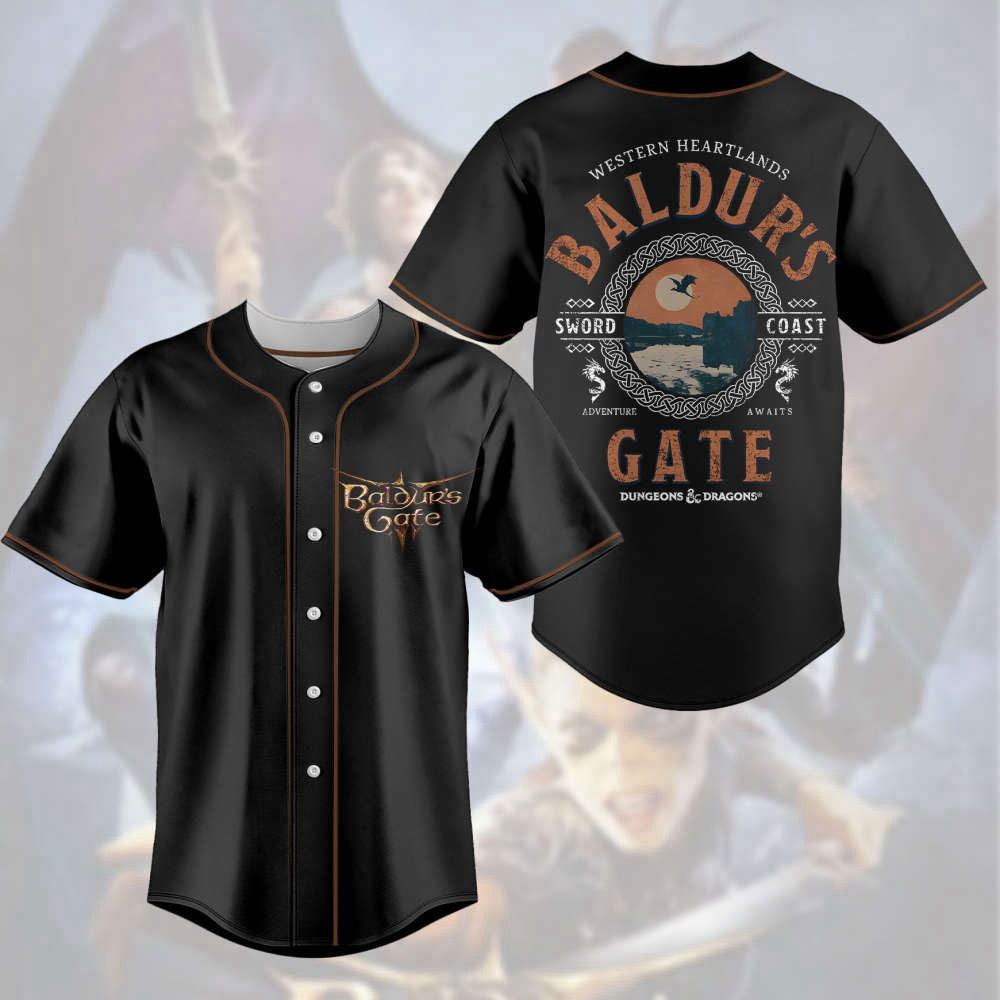 Baldur s Gate 3 Baseball Jersey Astarion High Elf Shirt - Video Game Jersey Perfect Gift for Fans - Aopprinter