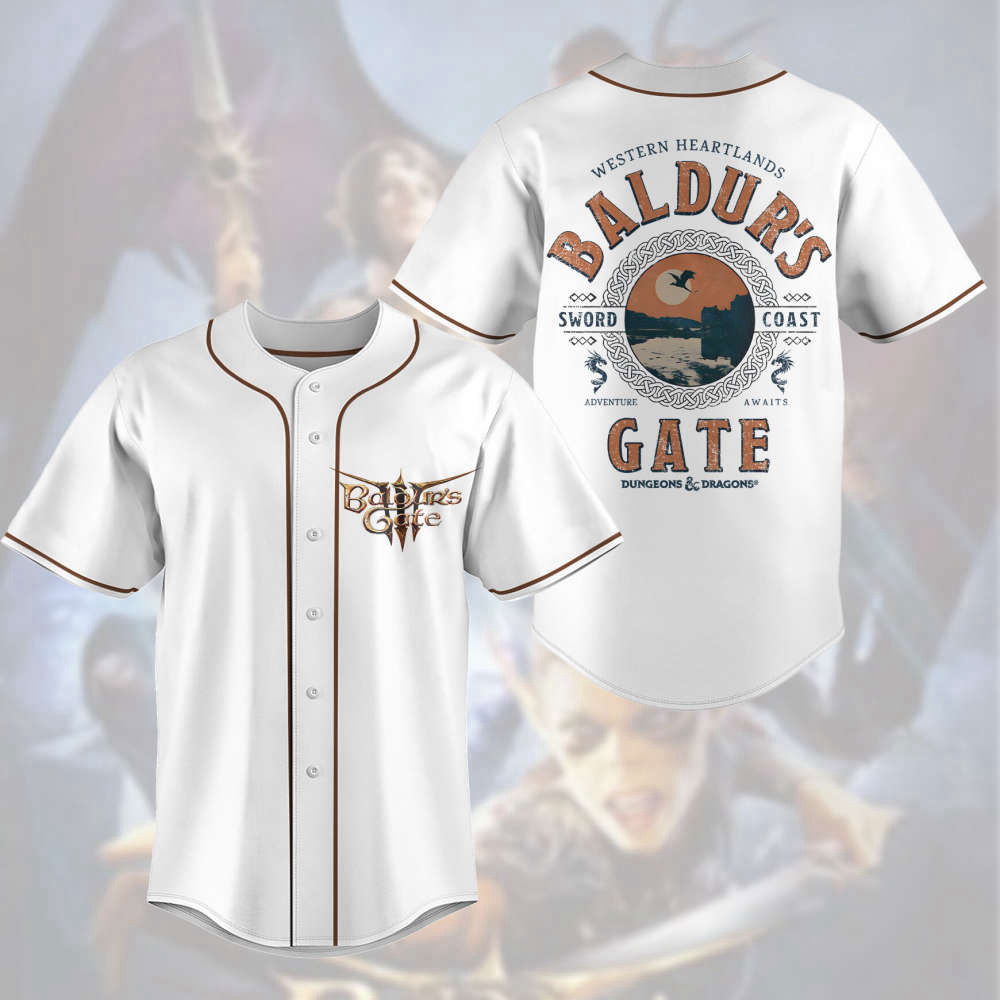 Baldur s Gate 3 Baseball Jersey Astarion High Elf Shirt - Video Game Jersey Perfect Gift for Fans - Aopprinter