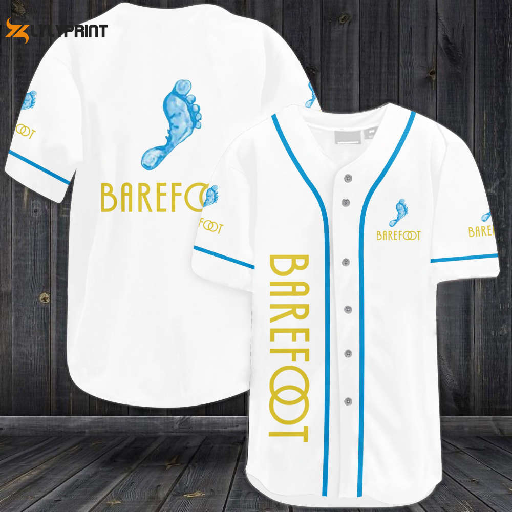 Barefoot Wine All Over Print Unisex Baseball Jersey - lylyprint.com