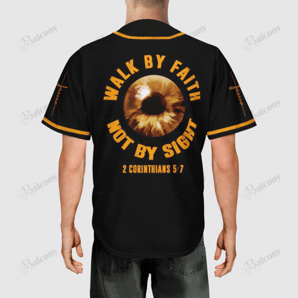Walk by Faith: Baseball Tee Jersey - Play with Confidence - Aopprinter