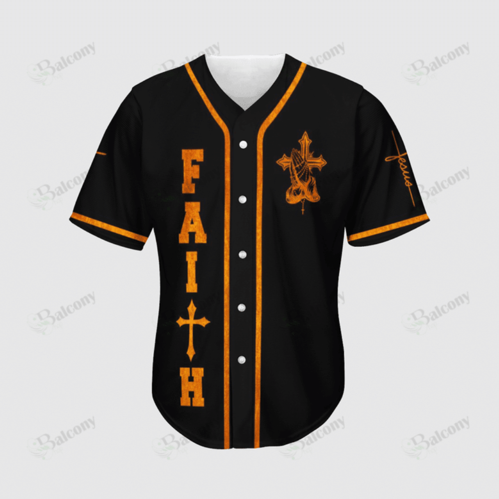 Walk by Faith: Baseball Tee Jersey - Play with Confidence - Aopprinter