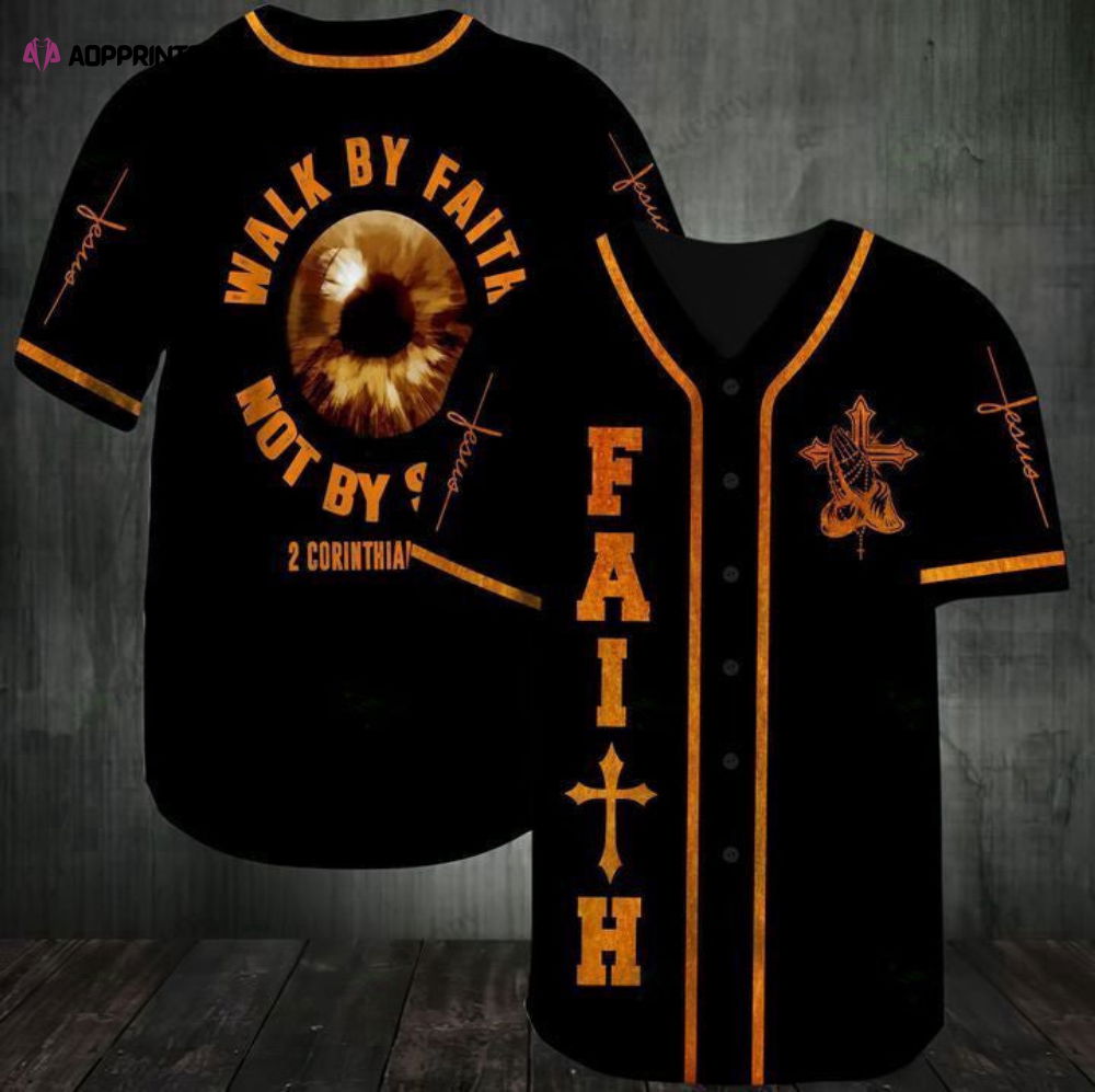 Walk by Faith: Baseball Tee Jersey - Play with Confidence - Aopprinter