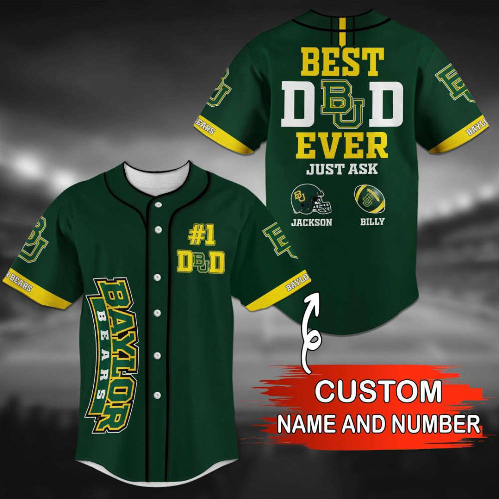 Baylor Bears Personalized Baseball Jersey Gift For Men Women - lylyprint.com