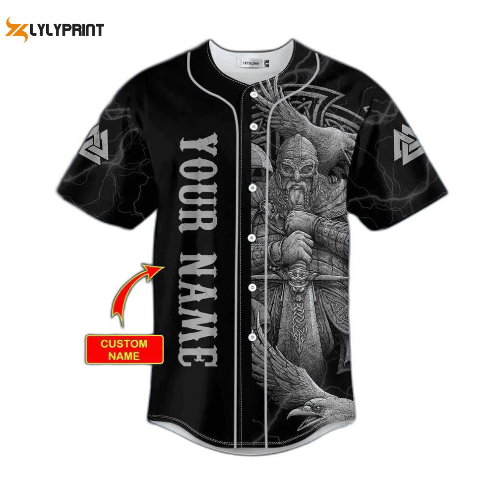 Bew Are The Old Man Black White Viking On Behance Warriors Raven Custom Baseball Jersey For Men Women - lylyprint.com