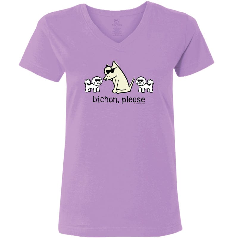Bichon, Please - Ladies T-Shirt V-Neck