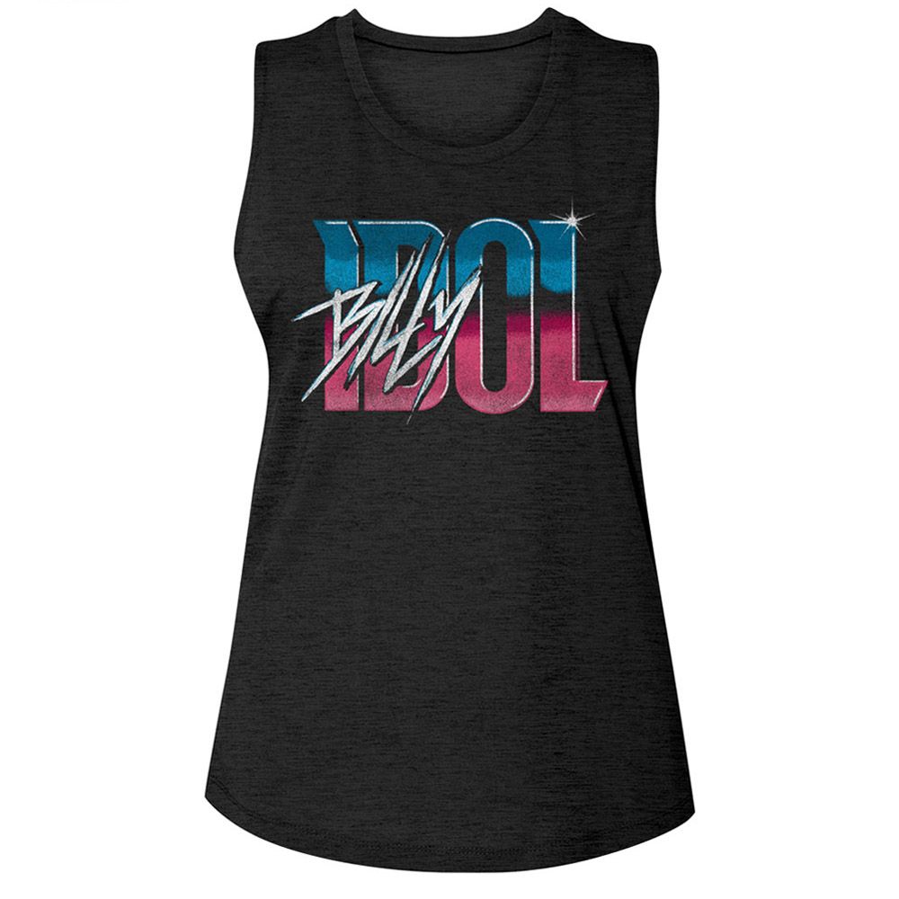 Billy Idol - Billy Idol Name Gradient Womens Slub T-Shirt