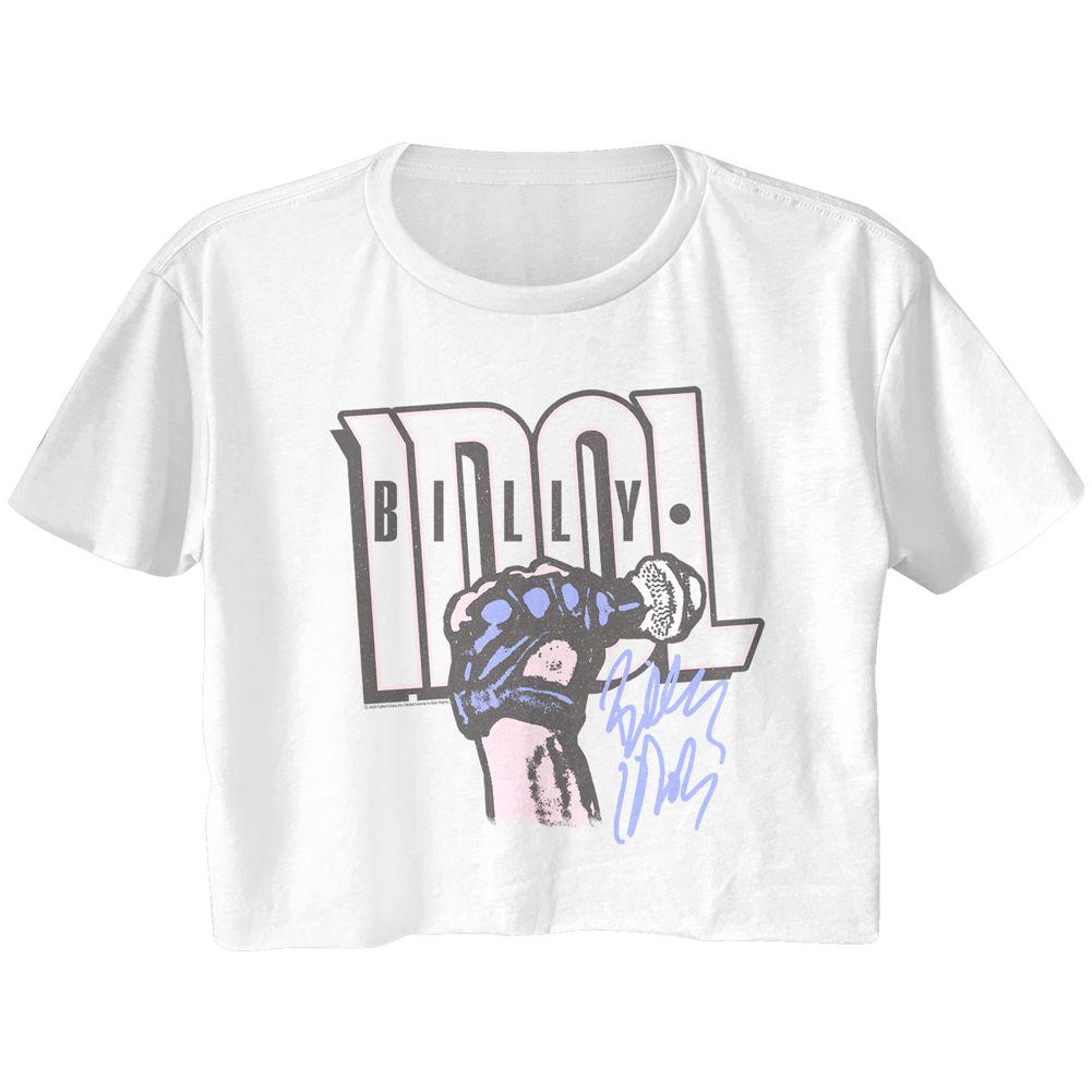 Billy Idol Idol Fist Womens Crop Tee