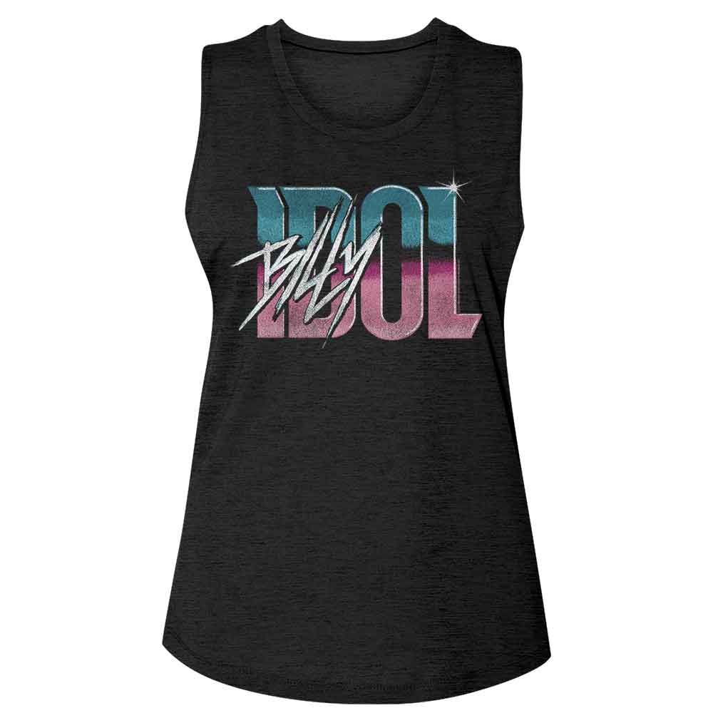 Billy Idol - Name Gradient Womens Slub T-Shirt