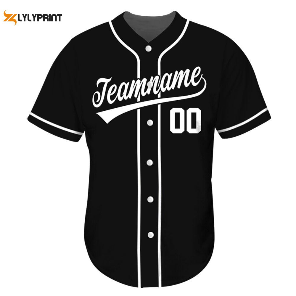 Black Sport Baseball Jerseys Personnalisé - lylyprint.com