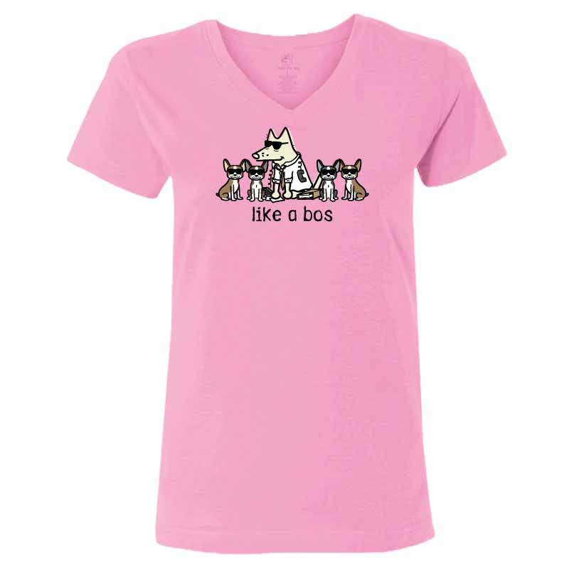 Like a Bos - Ladies T-Shirt V-Neck