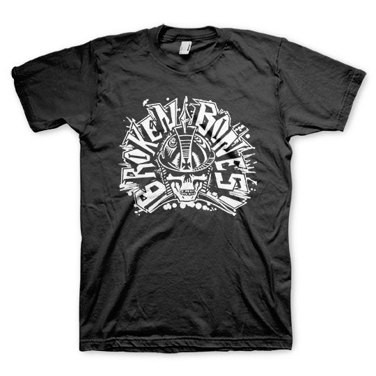 Broken Bones Skull Logo Black Tee