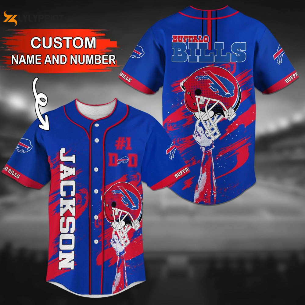 Buffalo Bills Personalized Baseball Jersey BJ0271 - lylyprint.com