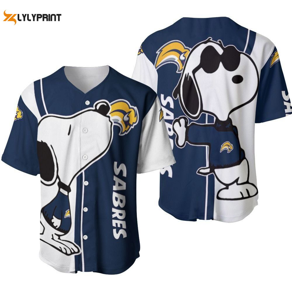 Buffalo Sabres Snoopy Lover Printed Baseball Jersey Gifts for Fans - lylyprint.com