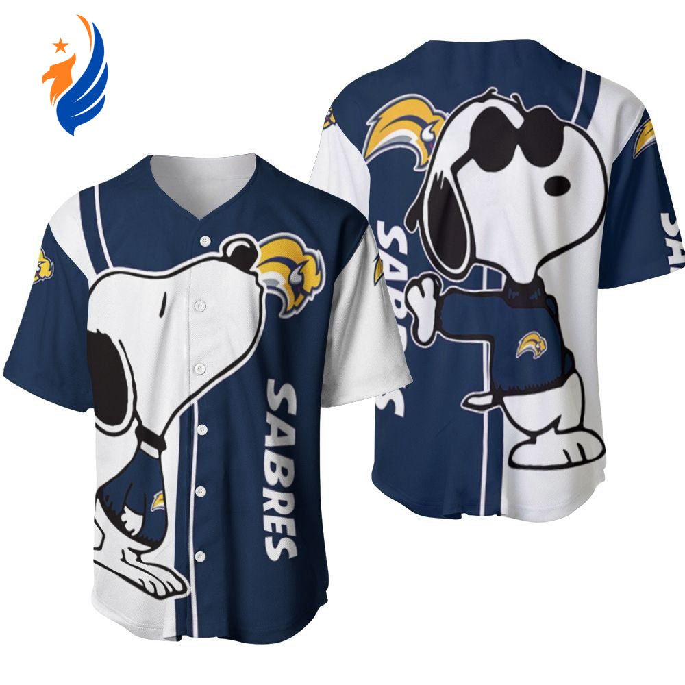Buffalo Sabres Snoopy Lover Printed Baseball Jersey - Gift for Men Women- Gift for Women Men - Bafud