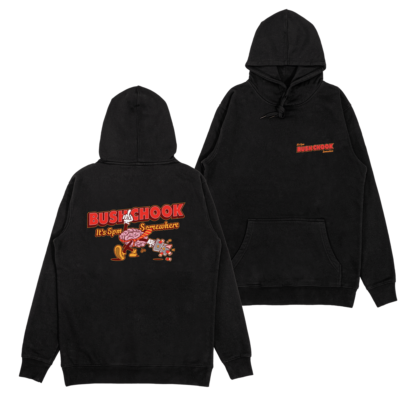 5pm Somewhere Hoodie Black